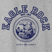 Los Angeles Eagle Rock pullover hoodie in navy on grey / gray - classic vintage style