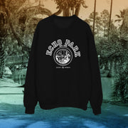 Los Angeles Echo Park pullover crew neck in white on black - classic vintage style